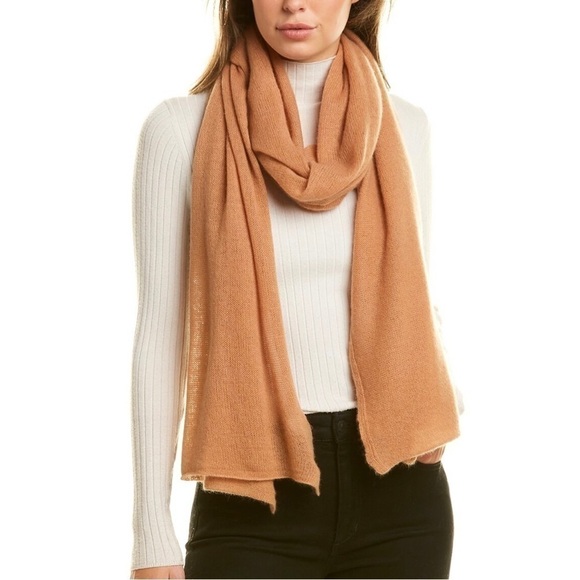 PORTOLANO WOMEN'S LIGHTWEIGHT 100% CASHMERE SCARF - CAMEL O/S (311)$285 - Picture 1 of 6